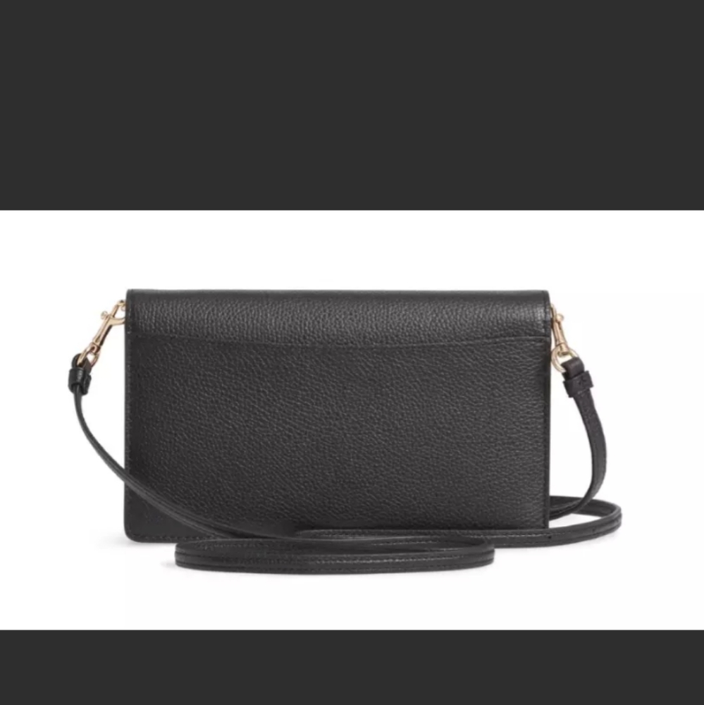 Coach Hayden Foldover Crossbody Black Clutch 14020 - Picture 3 of 4
